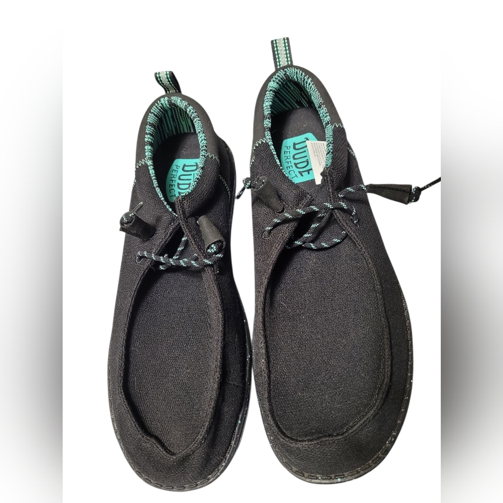 Hey Dude Wally Black and Green Loafers